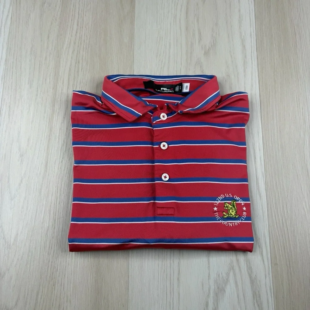 Ralph Lauren RLX Country Club Brookline Embroidered Logo Polo Shirt Mens Size XL